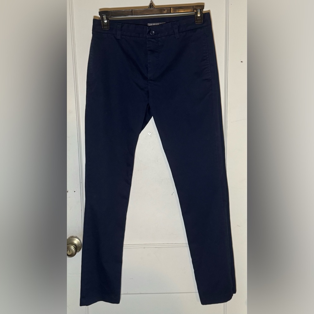 Van Heusen Flex Slim Chino Pants Navy 30x32 Stretch Flat Front Men’s EUC